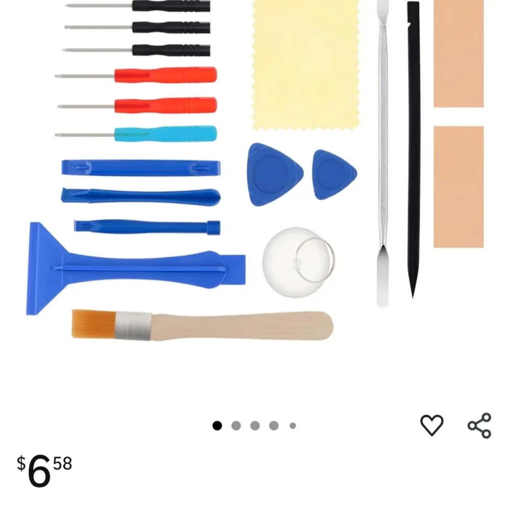 New! Phone or Tablet Pro Repair Tool Kit, Opening Tools W/ Glass 4 Android Phone